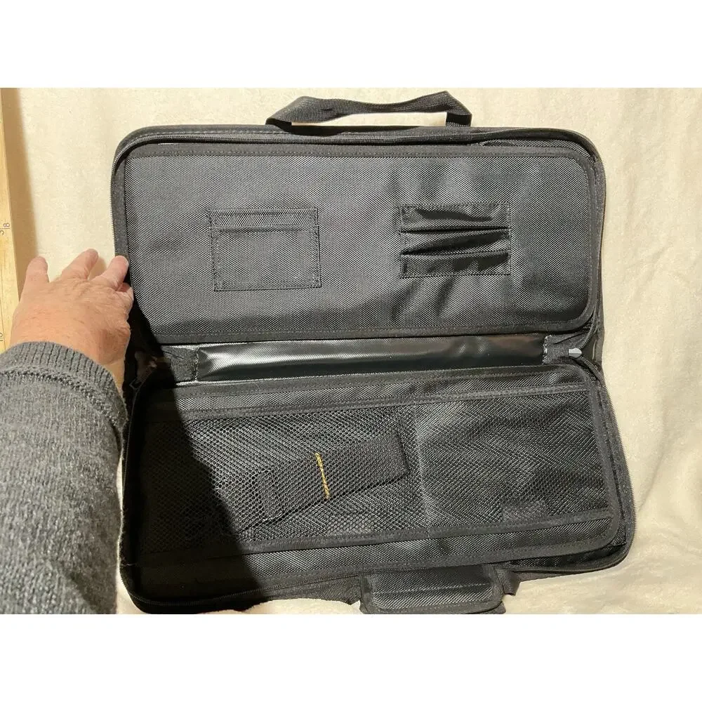Cangshan Knives Carrying Case New Black Canvas Zip Shoulder Strap Travel Bag